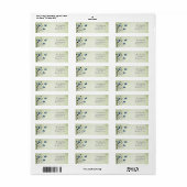 Étiquette de adresse de fleurs et papillons (Feuille entière)