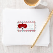 Étiquette de adresse de flocons de neige rétro (En situation)