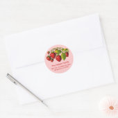 Étiquette de adresse de fraises fraîches (Enveloppe)