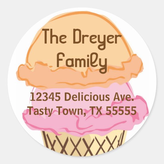 Étiquette de adresse de glace (Devant)