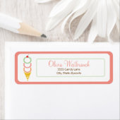 Étiquette de adresse de glace (En situation)