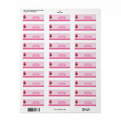 Étiquette de adresse de glace rose (Feuille entière)