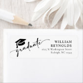 Étiquette de adresse de graduation de script simpl (En situation)