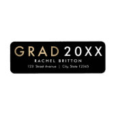 Étiquette de adresse de graduation Mix Moderne (Devant)