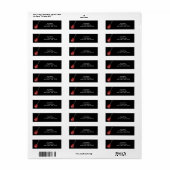 Étiquette de adresse de guitare électrique (Feuille entière)