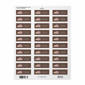 Étiquette de adresse de hérisson Woodland / Brown (Feuille entière)