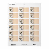 Étiquette de adresse de hibou asiatique (Feuille entière)