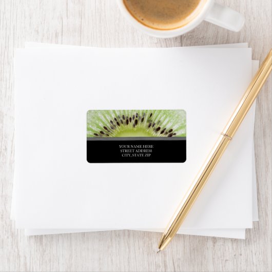 Étiquette de adresse de Kiwi (En situation)