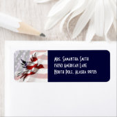 Étiquette de adresse de la colombe patriotique amé (En situation)