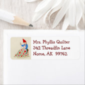 Étiquette de adresse de la dame de Gnome (En situation)