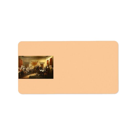 Étiquette de adresse de la Déclaration d'indépenda (Devant)