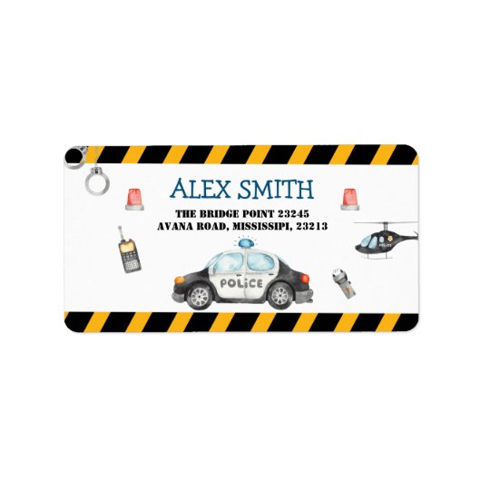 Étiquette de adresse de la fête d'anniversaire de  (Devant)