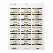 Étiquette de adresse de la fête d'anniversaire de  (Feuille entière)