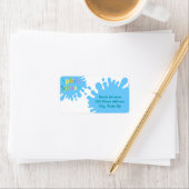 Étiquette de adresse de la fête du petit  de la pi (En situation)