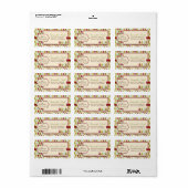 Étiquette de adresse de la forêt de Noël (Feuille entière)