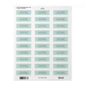 Étiquette de adresse de la frontière de vacances (Feuille entière)