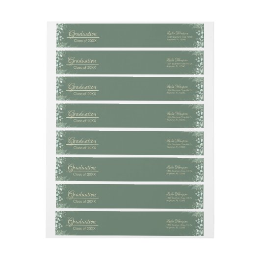 Étiquette de adresse de la graduation botanique de (Feuille)