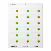 Étiquette de adresse de la grenouille orange (Feuille entière)