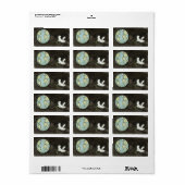 Étiquette de adresse de la paix sur Terre (Feuille entière)