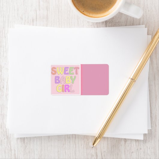 Étiquette de adresse de la petite fille (En situation)