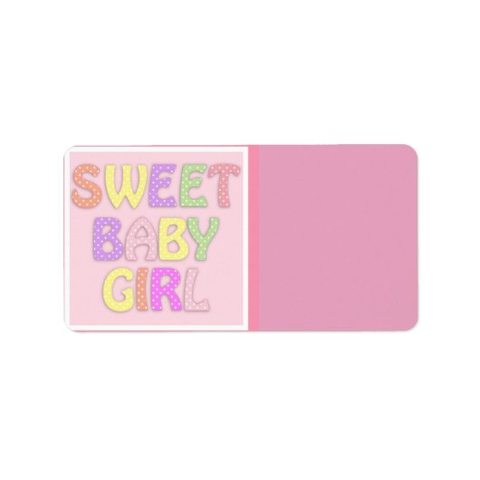 Étiquette de adresse de la petite fille (Devant)