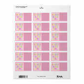 Étiquette de adresse de la petite fille (Feuille entière)