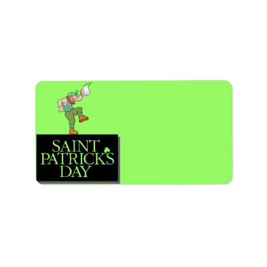 Étiquette de adresse de la Saint-Patrick (Devant)