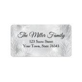 Étiquette de adresse de la scène de neige d'hiver (Devant)