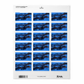 Étiquette de adresse de la scène d'hiver (Feuille entière)