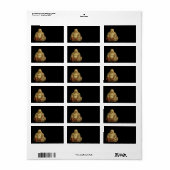 Étiquette de adresse de la statue de Bouddha (Feuille entière)