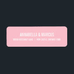Étiquette de adresse de la typographie de mode ros<br><div class="desc">Blush Pink Old Fashion Typography Retourner l'étiquette d'adresse Ceci fait partie d'un ensemble de faire-part de mariage. Pour toute demande,  veuillez cliquer sur le bouton contact. com</div>