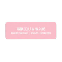 Étiquette de adresse de la typographie de mode ros