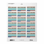 Étiquette de adresse de l'affiche patriotique 2ème (Feuille entière)