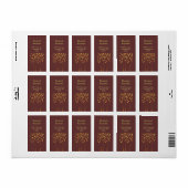 Étiquette de adresse de l'arbre à brindilles d'aut (Feuille entière)