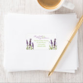 Étiquette de adresse de lavande (En situation)