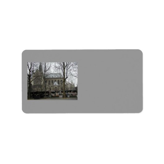 Étiquette de adresse de l'église Notre-Dame (Devant)