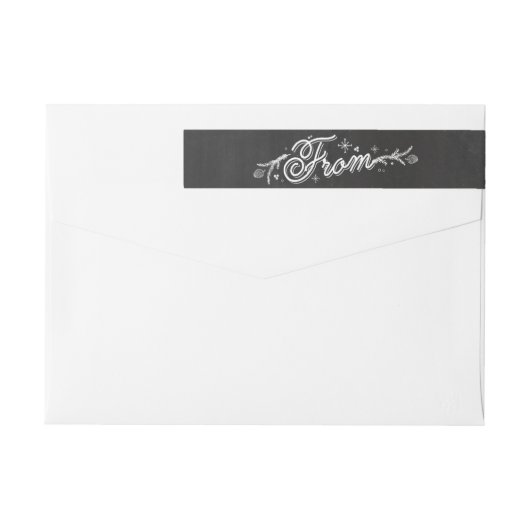 Étiquette de adresse de lettre de vacances (Dos)
