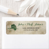 Étiquette de adresse de leurre de pêche rustique (En situation)