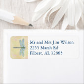 Étiquette de adresse de libellules (En situation)