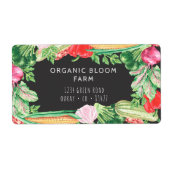 Étiquette de adresse de livraison d'aquarelle de f (Devant)