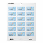 Étiquette de adresse de livraison spéciale bleu (Feuille entière)