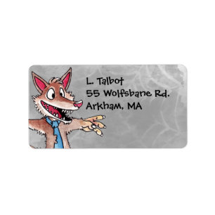 Étiquette de adresse de loup-garou