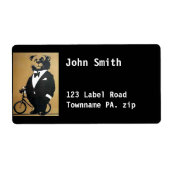 Étiquette de adresse de l'ours noir (Devant)