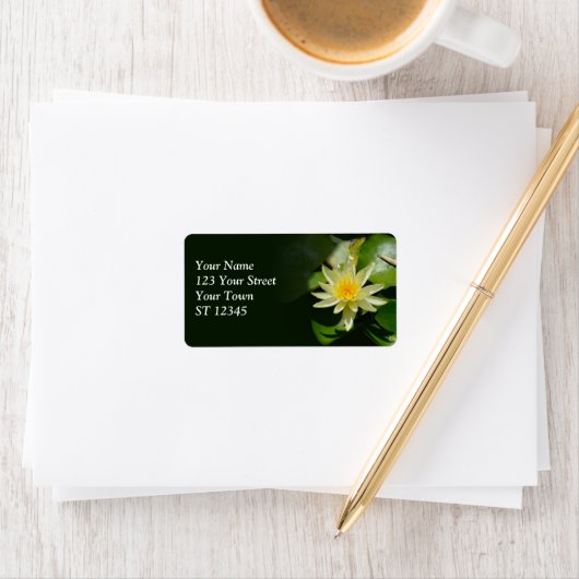 Étiquette de adresse de Lys d'eau (En situation)