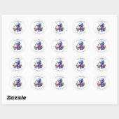 Étiquette de adresse de Macarons bleus bleus bleus (Feuille)