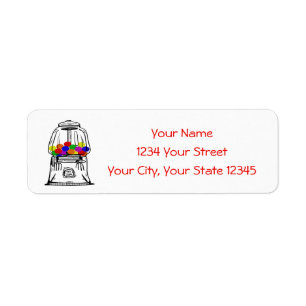 Étiquette de adresse de machine de Gumball