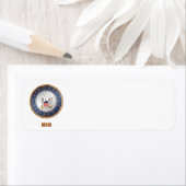 Étiquette de adresse de maman de la marine américa (En situation)