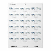 Étiquette de adresse de Mariage couleur bleu-Dusty (Feuille entière)