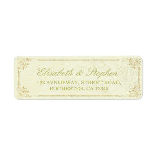 Étiquette de adresse de Mariage de cadre Floral Go