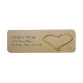 Étiquette de adresse de mariage de plage (Devant)